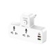 LDNIO SC2311 2 Way 5 Port Fast Charging Wall Power Socket With LED Lamp 